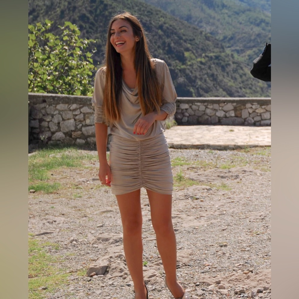 Gold elegant dress